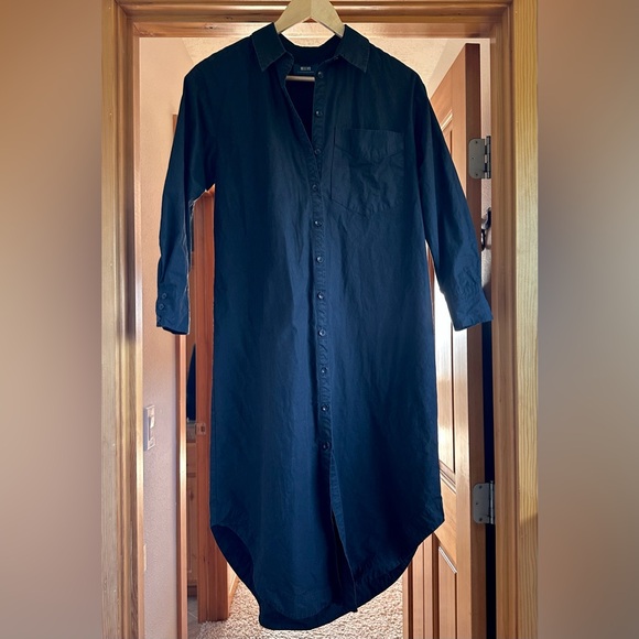 Anthropologie Maeve The Soren Longsleeve Black Shirt Dress Size Small - Picture 6 of 12